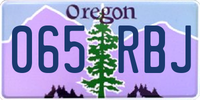 OR license plate 065RBJ
