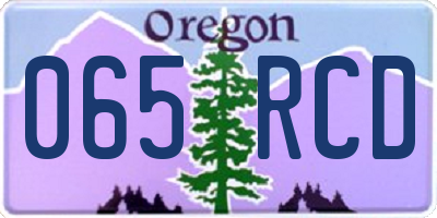 OR license plate 065RCD