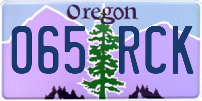 OR license plate 065RCK
