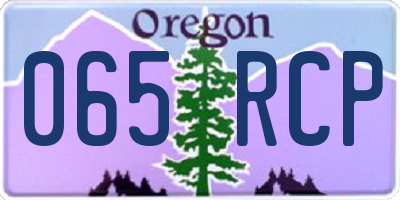 OR license plate 065RCP