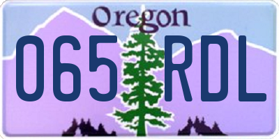 OR license plate 065RDL