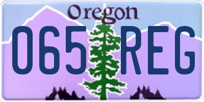 OR license plate 065REG