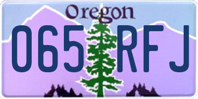OR license plate 065RFJ