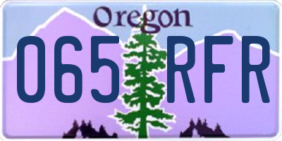 OR license plate 065RFR