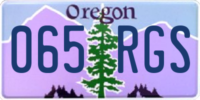 OR license plate 065RGS