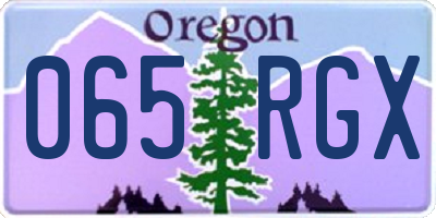 OR license plate 065RGX