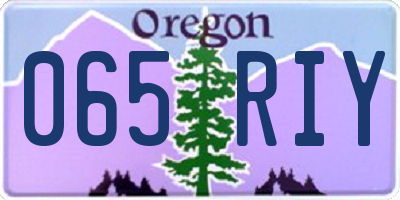 OR license plate 065RIY