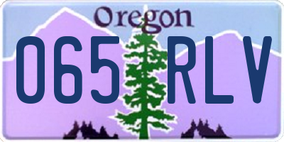OR license plate 065RLV