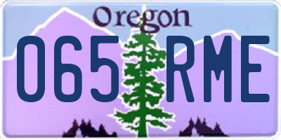 OR license plate 065RME