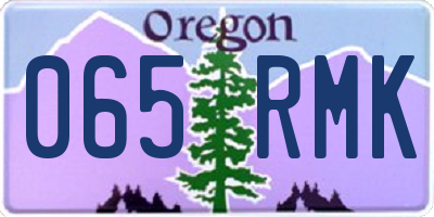 OR license plate 065RMK