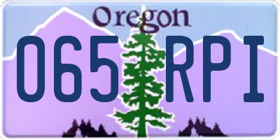 OR license plate 065RPI