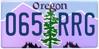OR license plate 065RRG