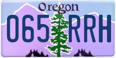 OR license plate 065RRH