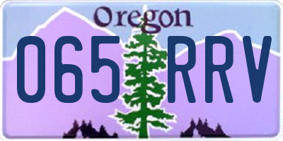 OR license plate 065RRV