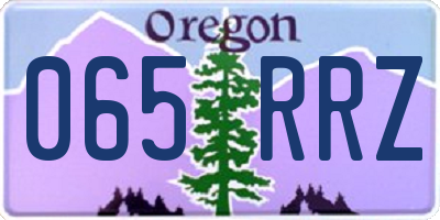 OR license plate 065RRZ