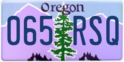OR license plate 065RSQ