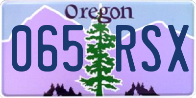 OR license plate 065RSX
