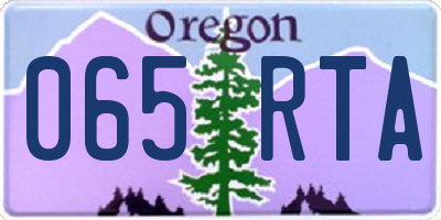 OR license plate 065RTA