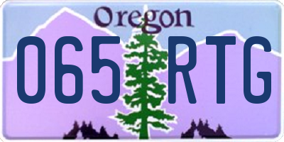 OR license plate 065RTG