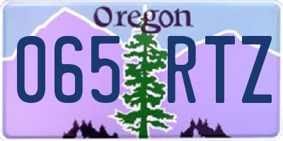 OR license plate 065RTZ
