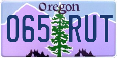 OR license plate 065RUT