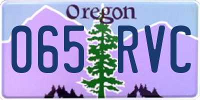 OR license plate 065RVC