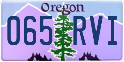OR license plate 065RVI