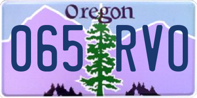 OR license plate 065RVO