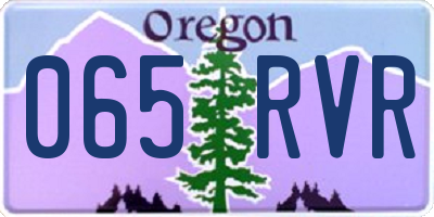 OR license plate 065RVR