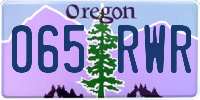 OR license plate 065RWR