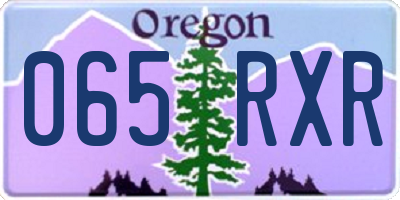 OR license plate 065RXR