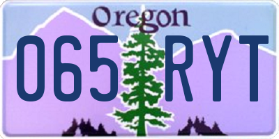 OR license plate 065RYT