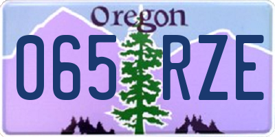 OR license plate 065RZE