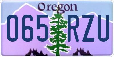 OR license plate 065RZU