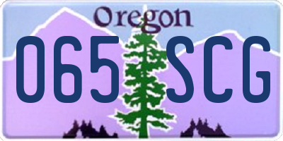 OR license plate 065SCG