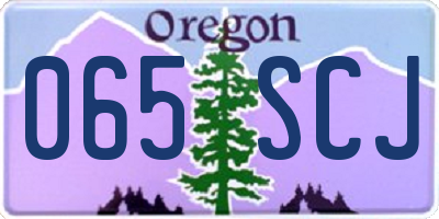 OR license plate 065SCJ