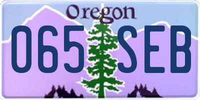 OR license plate 065SEB