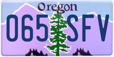 OR license plate 065SFV