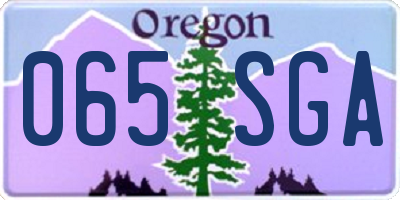 OR license plate 065SGA