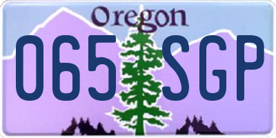 OR license plate 065SGP