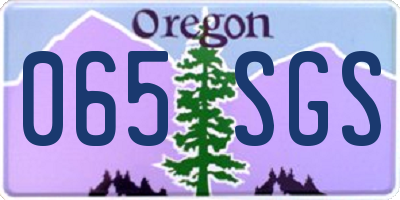 OR license plate 065SGS