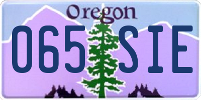 OR license plate 065SIE