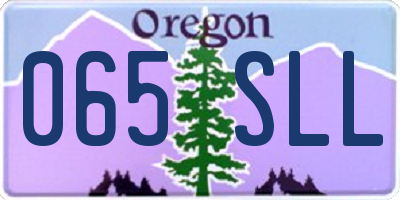 OR license plate 065SLL