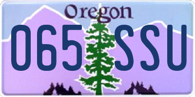 OR license plate 065SSU