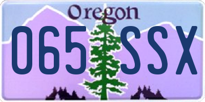 OR license plate 065SSX