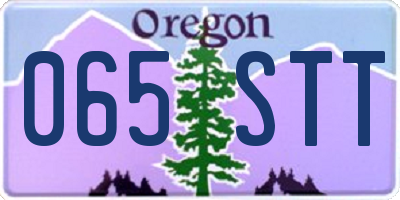 OR license plate 065STT