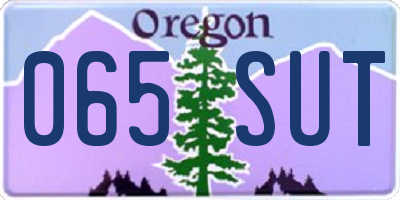 OR license plate 065SUT