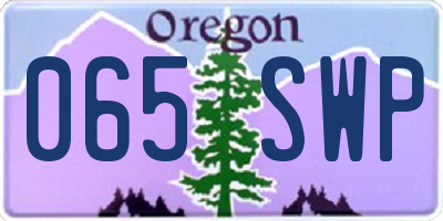 OR license plate 065SWP