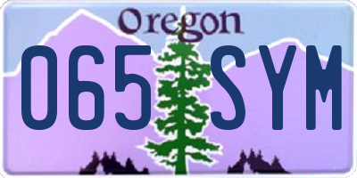 OR license plate 065SYM