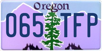 OR license plate 065TFP